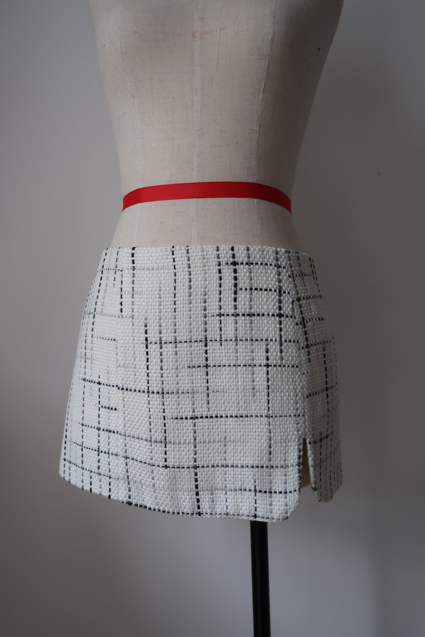 Tweed mini skirt - Ivory