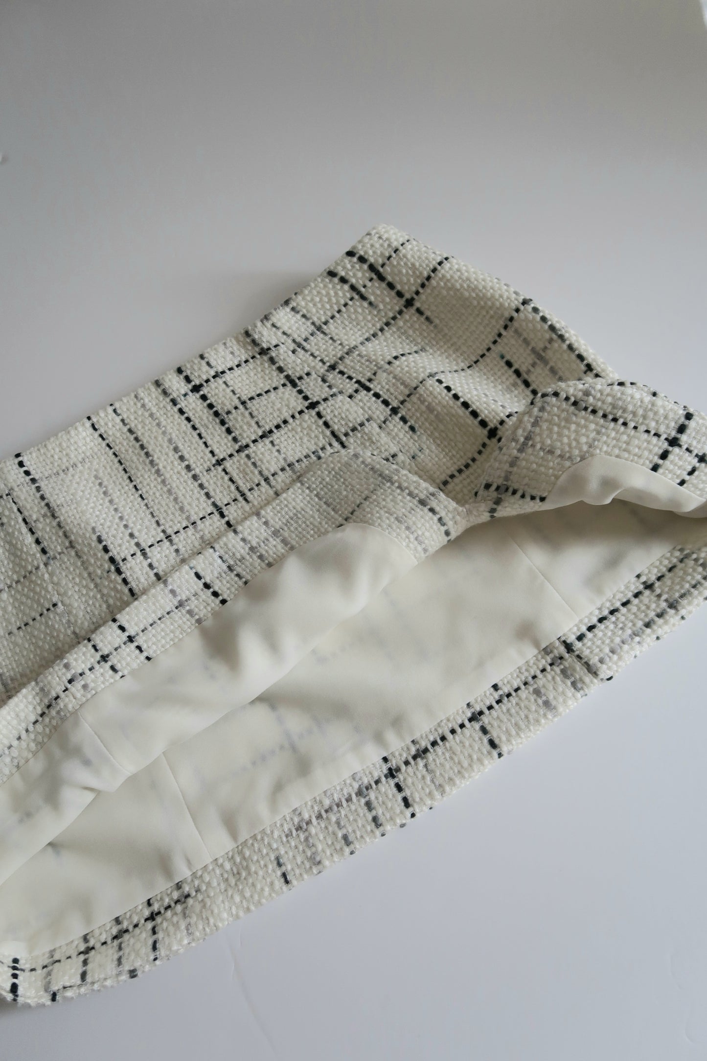 Tweed mini skirt - Ivory