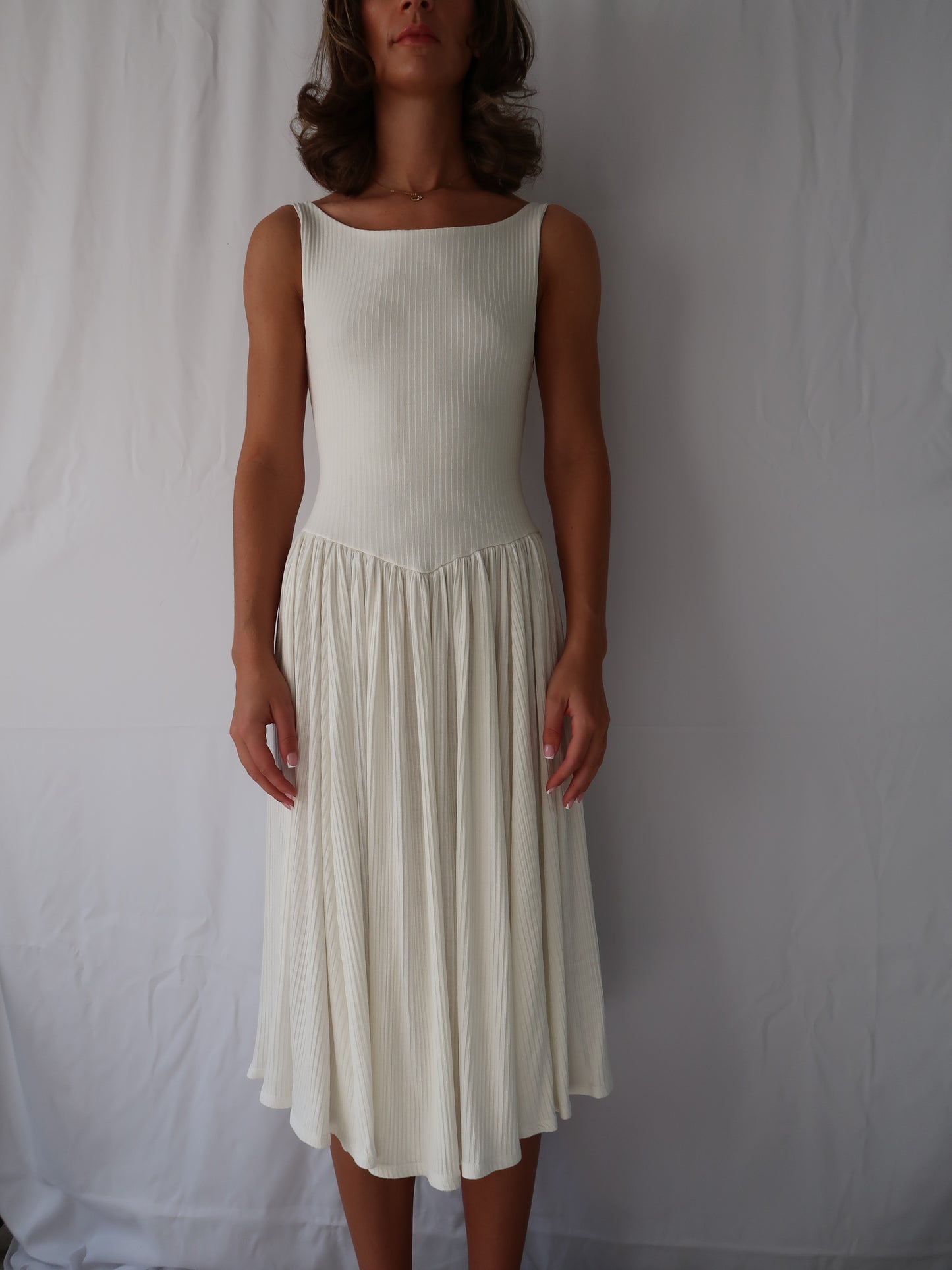 Carrie - Boat neck dress - Ivory