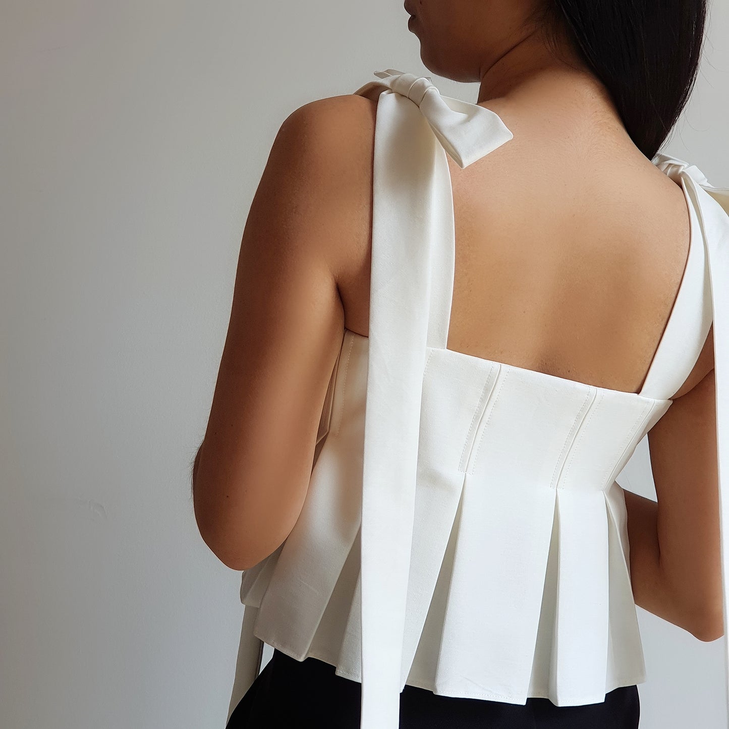 Ivory Pleated top