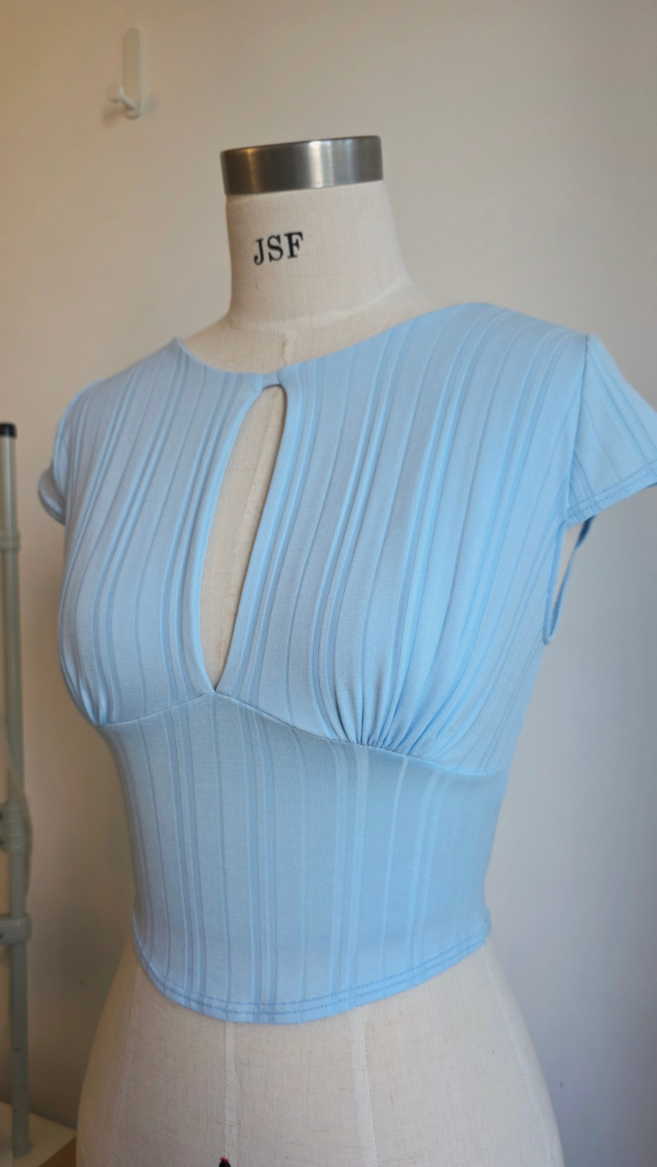 Solene Top in Light Blue
