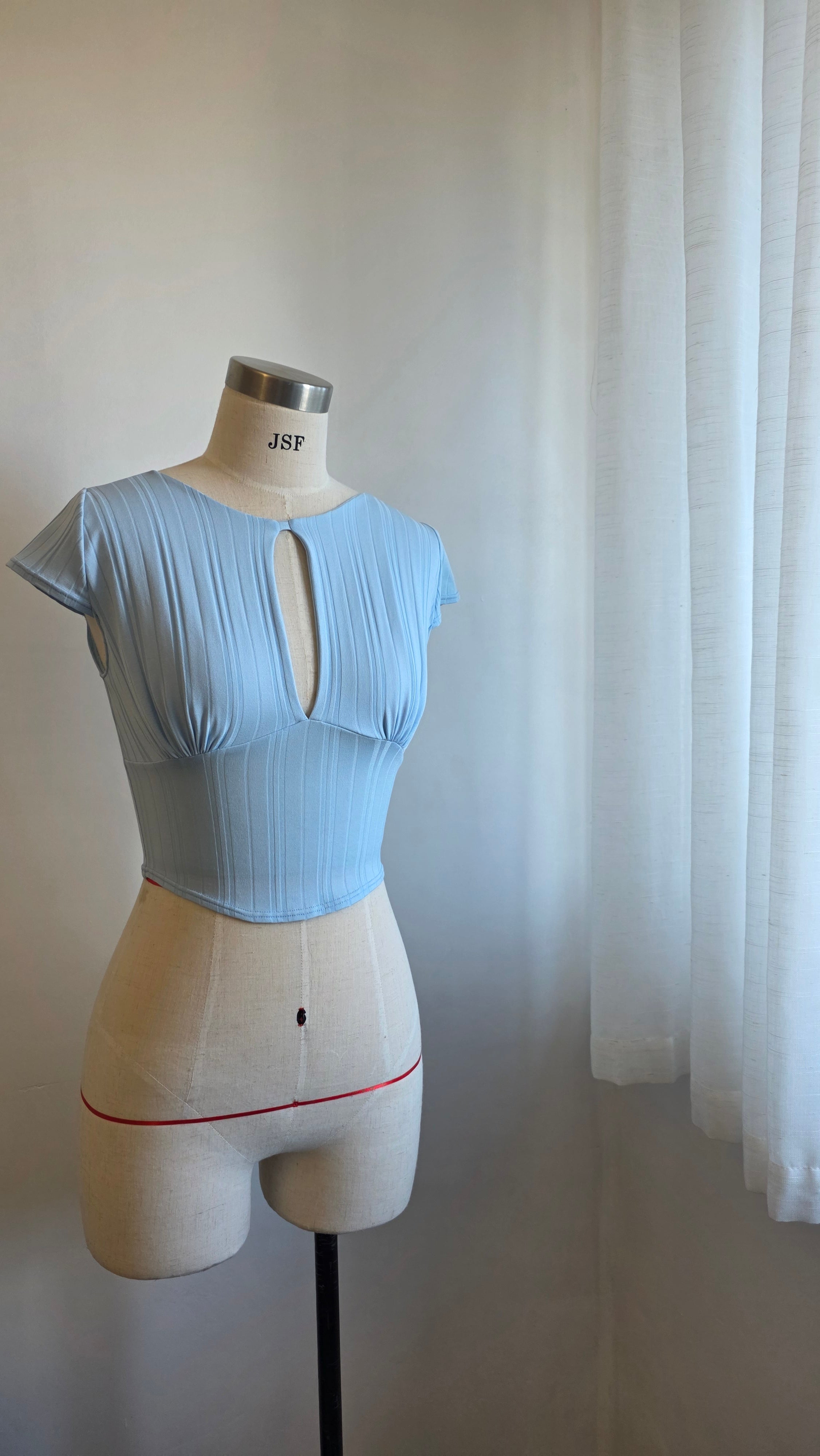 Solene Top in Light Blue