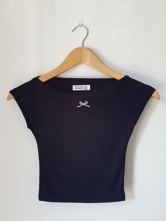 Amelie Bow TEE - Black