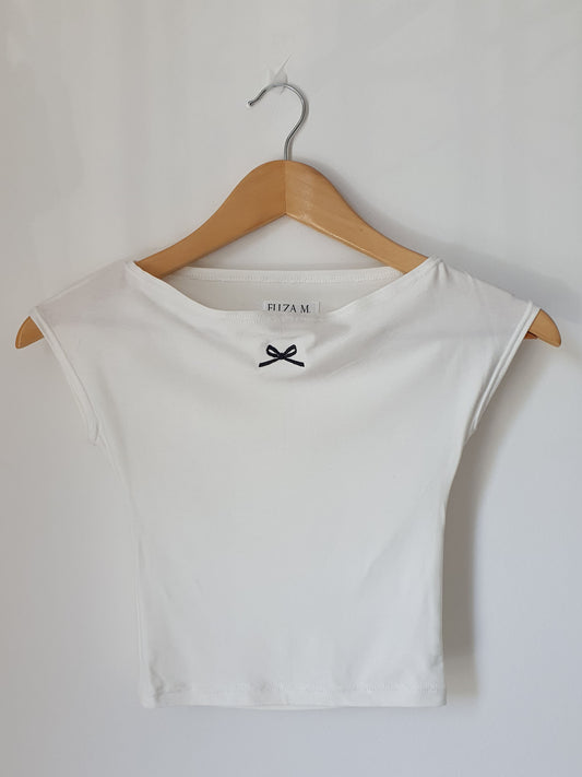 Amelie Bow TEE - Ivory