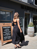 Carrie - Boat neck dress - Black