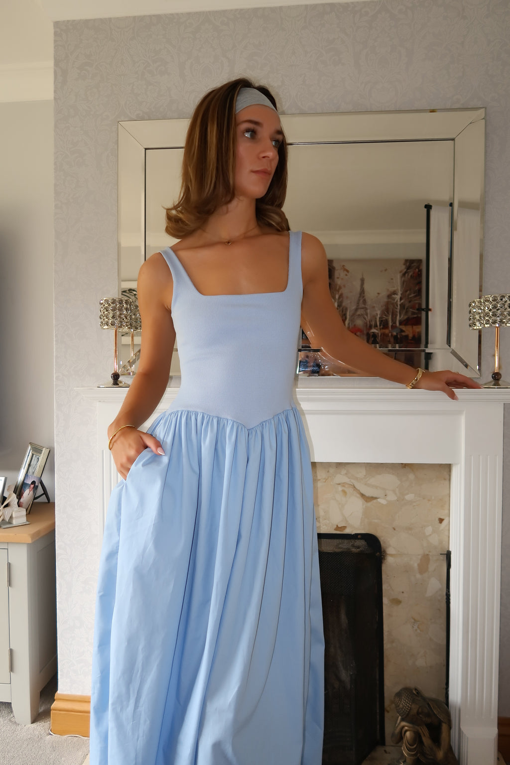 Alaina Dress - Candy Blue