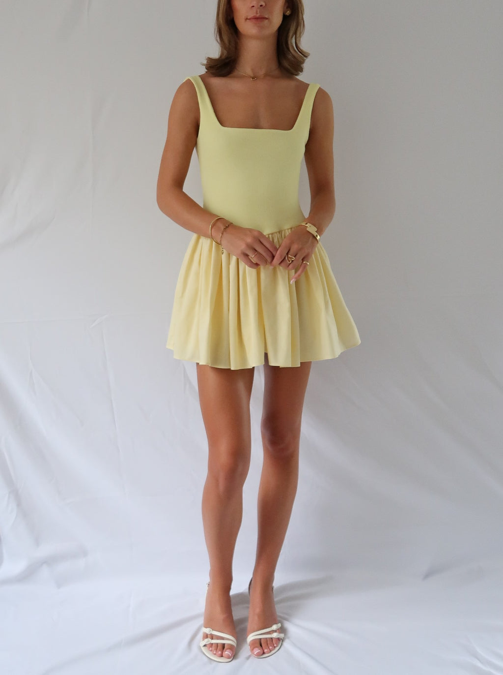 Alaina Dress - Lemon yellow