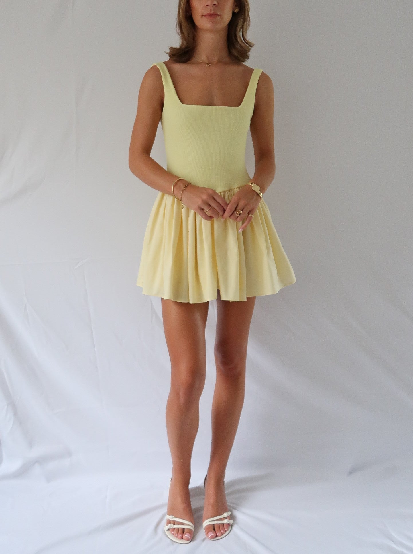 Alaina Dress - Lemon yellow