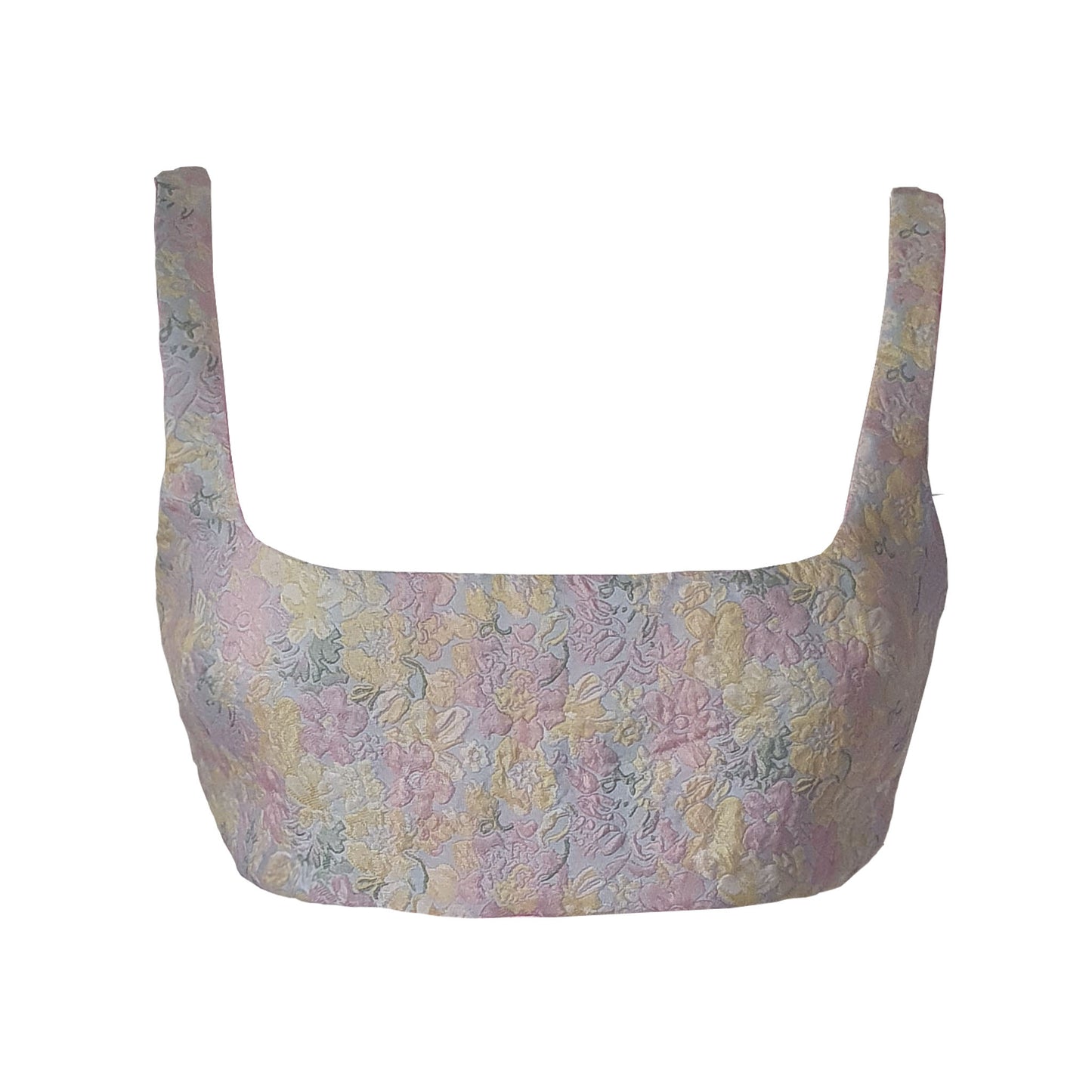 Floral jacquard croptop - Pink