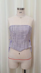 Elle Tweed corset top - Lilac