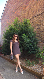 Lyra Dress in Brown