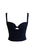 Polka-dot Bow top - Black