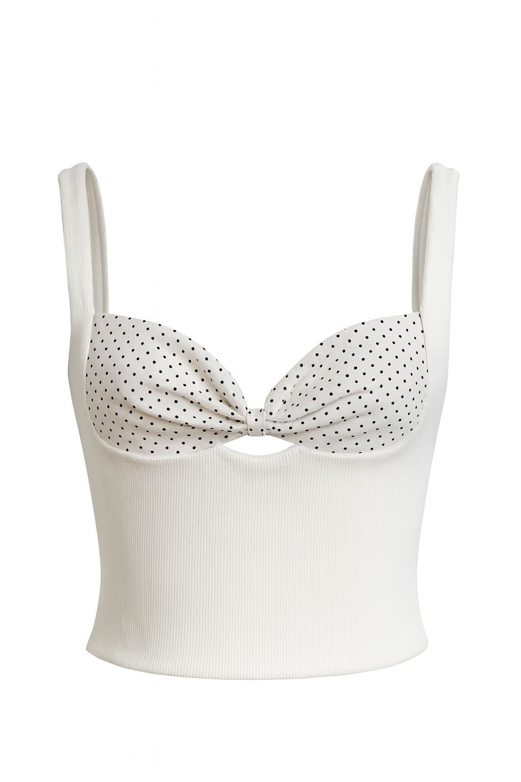 Polka-dot Bow top - White