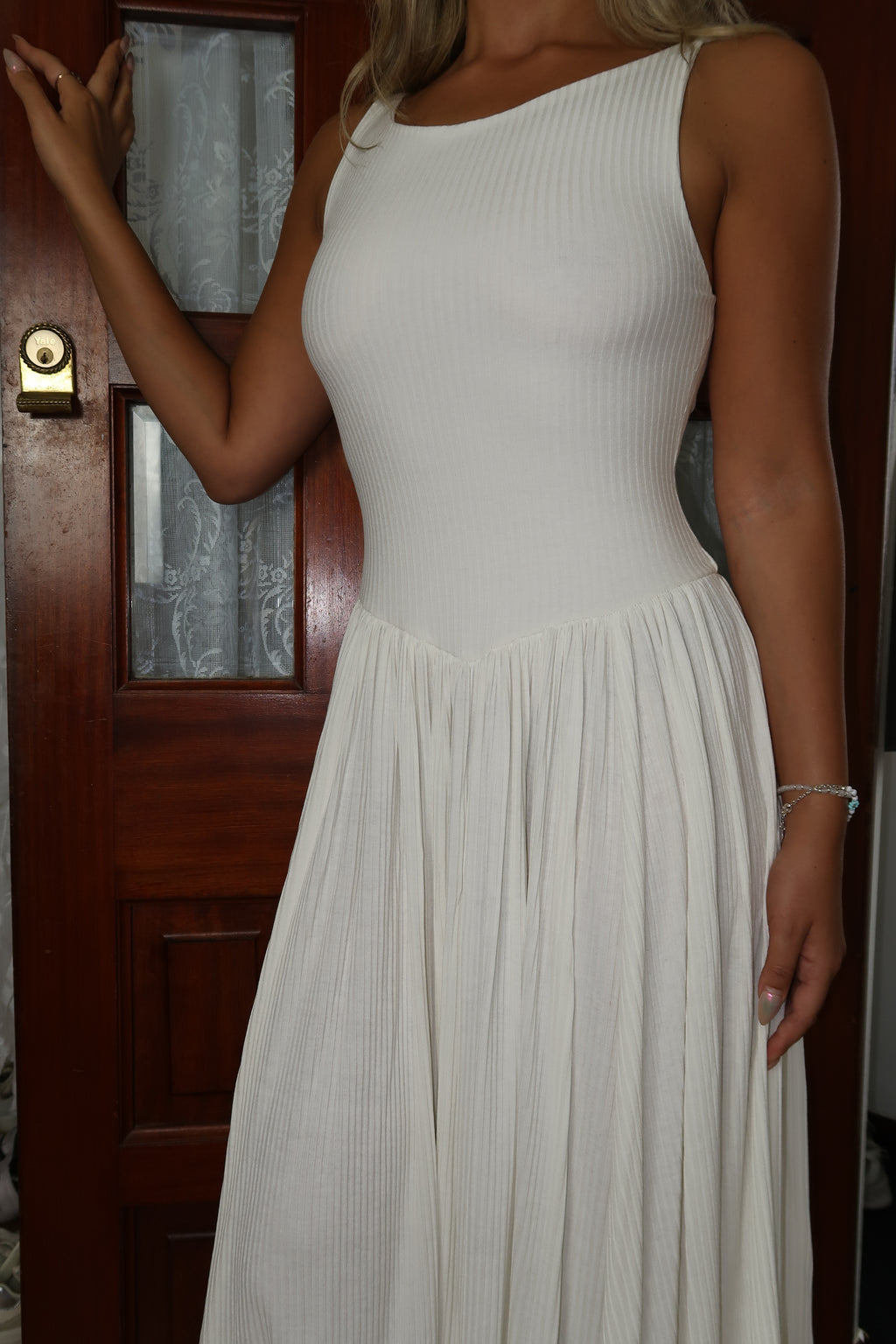 Carrie - Boat neck dress - Ivory