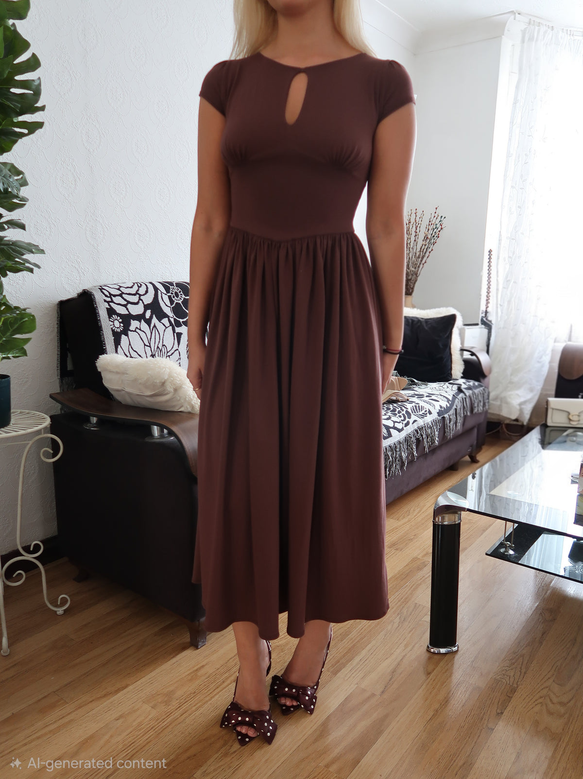 Samantha dress in Brown