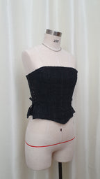 Elle Tweed corset top - Black