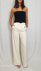 Elle Tweed corset top - Black