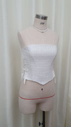 Elle Tweed corset top - Ivory