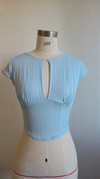 Solene Top in Light Blue