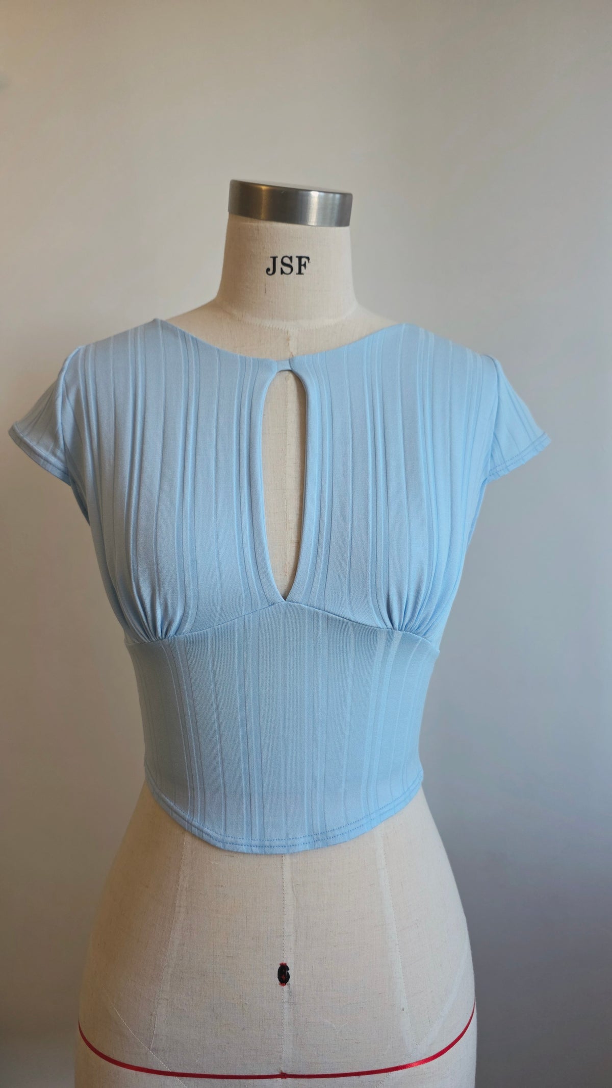 Solene Top in Light Blue