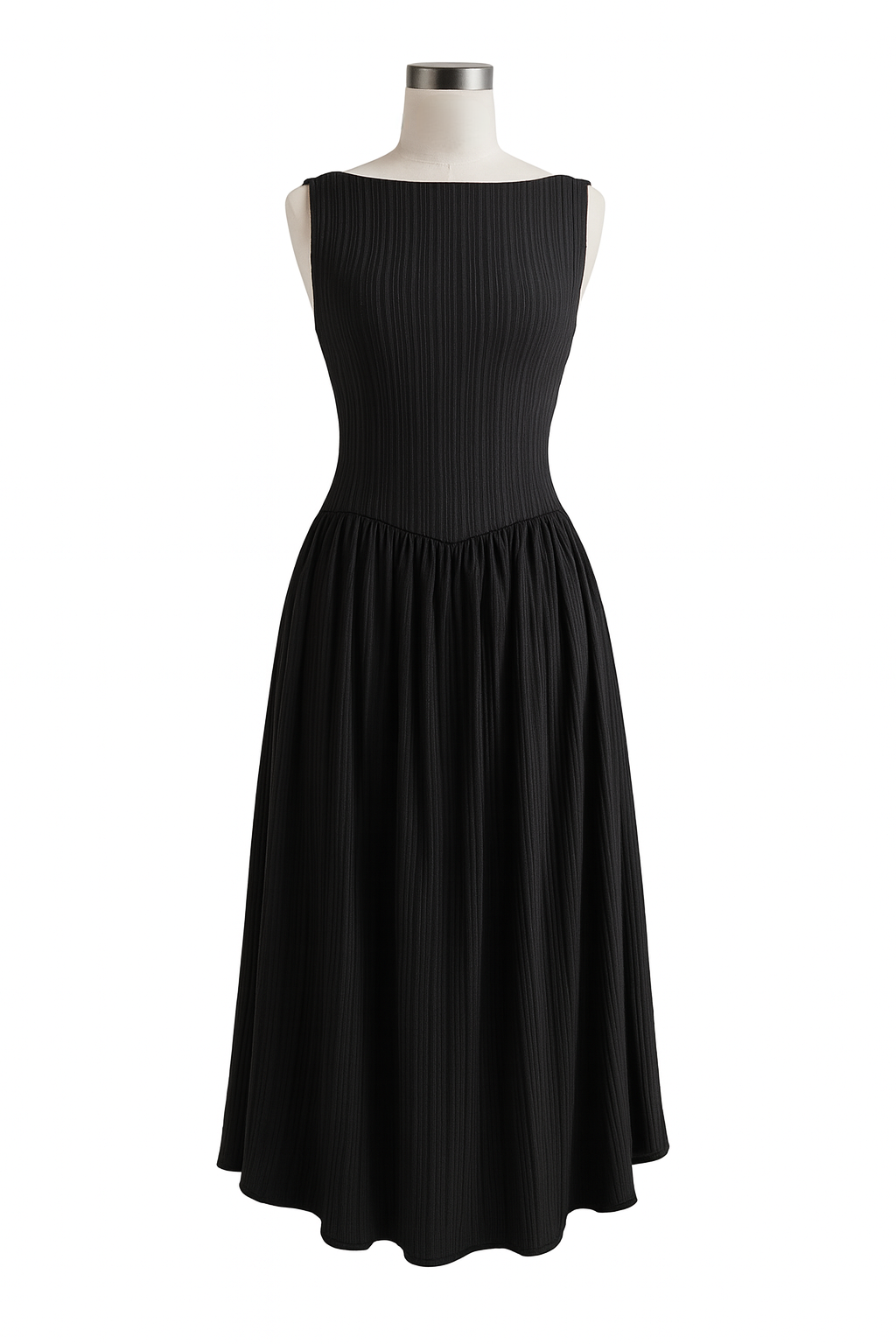 Carrie - Boat neck dress - Black