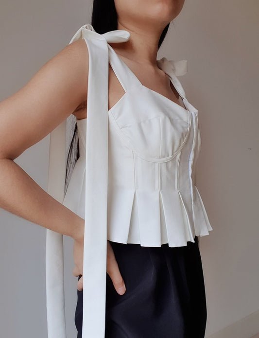 Ivory Pleated top