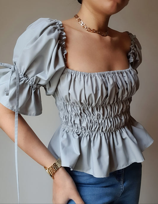 Smocked Top 'Pale green'